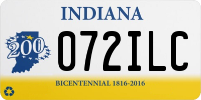 IN license plate 072ILC