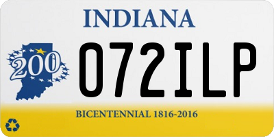 IN license plate 072ILP