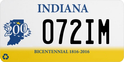 IN license plate 072IM