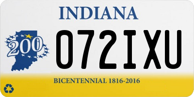 IN license plate 072IXU