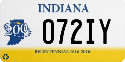 IN license plate 072IY