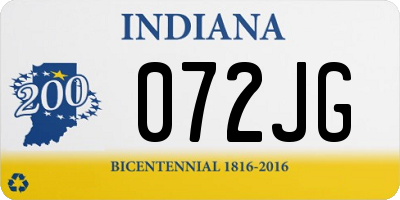 IN license plate 072JG