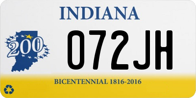 IN license plate 072JH