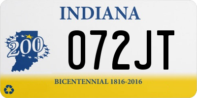 IN license plate 072JT