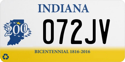 IN license plate 072JV