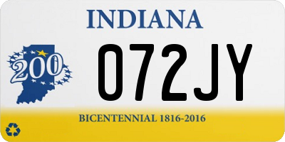 IN license plate 072JY