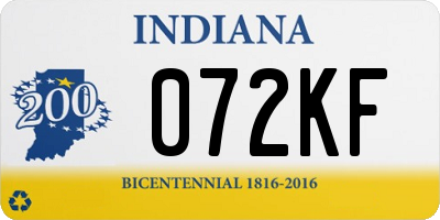 IN license plate 072KF