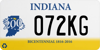 IN license plate 072KG