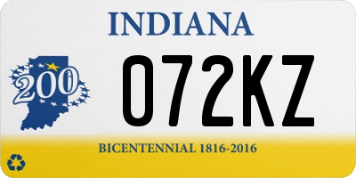 IN license plate 072KZ