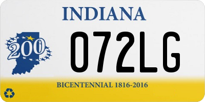 IN license plate 072LG
