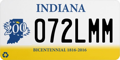 IN license plate 072LMM