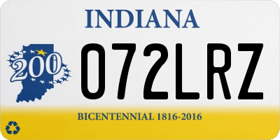 IN license plate 072LRZ