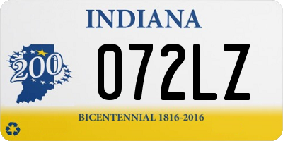 IN license plate 072LZ