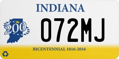 IN license plate 072MJ