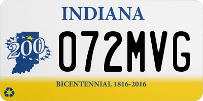 IN license plate 072MVG