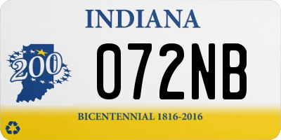 IN license plate 072NB