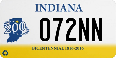 IN license plate 072NN