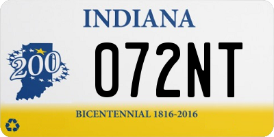 IN license plate 072NT