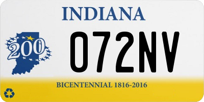 IN license plate 072NV