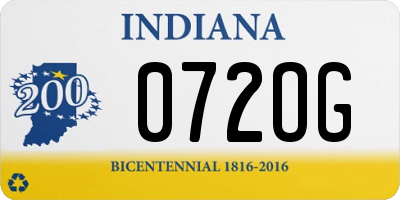 IN license plate 072OG