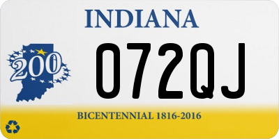 IN license plate 072QJ