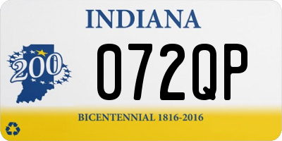 IN license plate 072QP