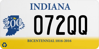 IN license plate 072QQ