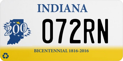 IN license plate 072RN