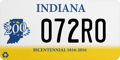 IN license plate 072RO