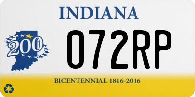 IN license plate 072RP