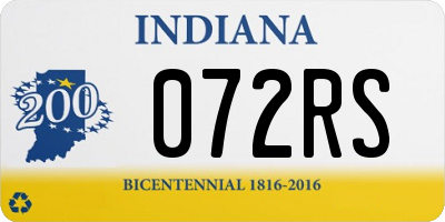 IN license plate 072RS
