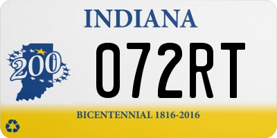 IN license plate 072RT