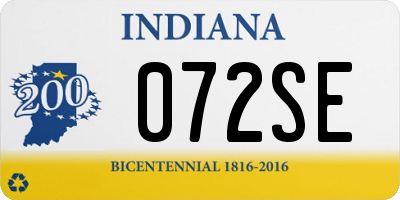 IN license plate 072SE