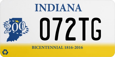 IN license plate 072TG
