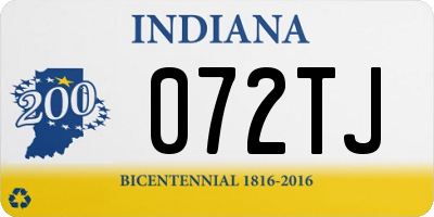 IN license plate 072TJ