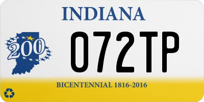 IN license plate 072TP