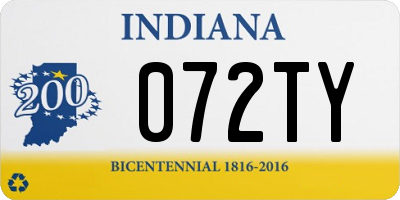 IN license plate 072TY