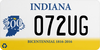 IN license plate 072UG