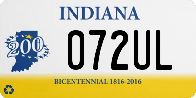 IN license plate 072UL