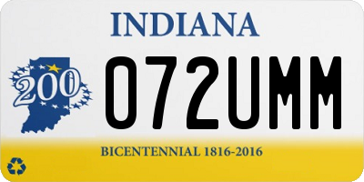 IN license plate 072UMM