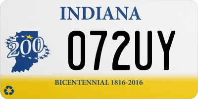 IN license plate 072UY