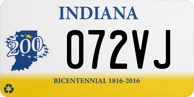 IN license plate 072VJ