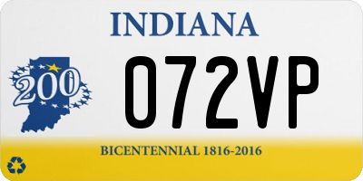 IN license plate 072VP