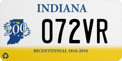 IN license plate 072VR