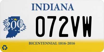 IN license plate 072VW