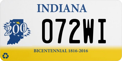 IN license plate 072WI