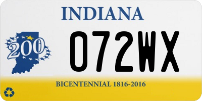 IN license plate 072WX