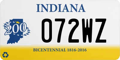 IN license plate 072WZ