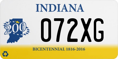 IN license plate 072XG