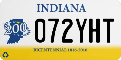 IN license plate 072YHT